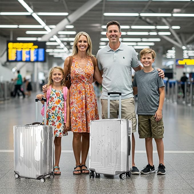 20 Inch Clear PVC Luggage Cover Protectors Suitcase Covers for Luggage Thickened suitcase protective cover for Wheeled Suitcase Suitable for 20"