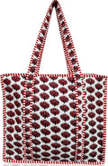 Cotton Quilted Tote Bag for Women – Large Beach & Travel Tote with Zipper, Reusable Grocery Bag