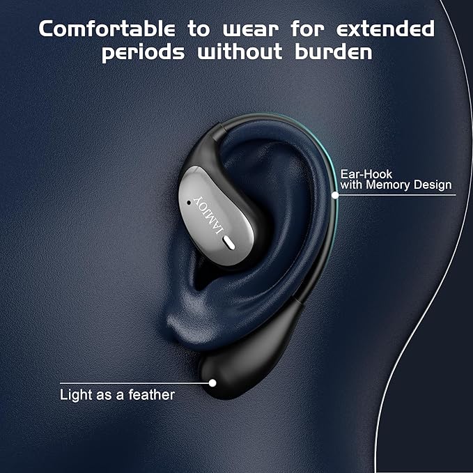 IAMJOY Language Translation Earbuds, 163 Two Way AI Translator Earbuds Language Translator OWS Earbuds Real Time 3-in-1 Online Translator Device with APP Fit iOS ＆ Android for Travel Business Learning