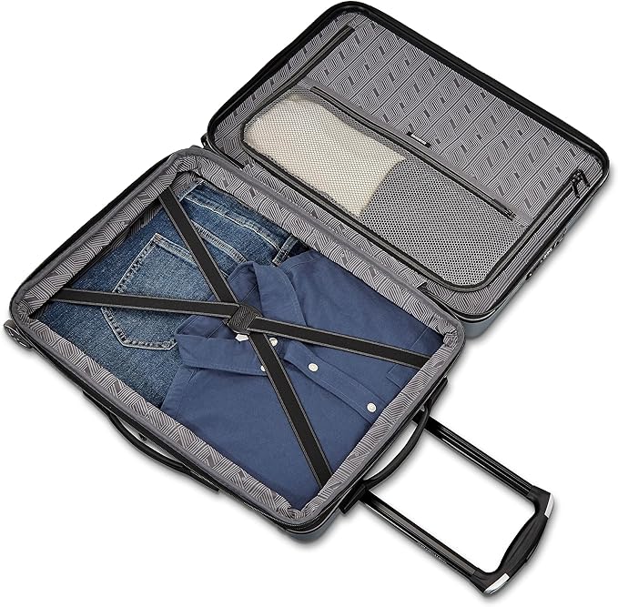 Samsonite Omni 2 Pro Hardside Expandable Luggage with Spinner Wheels, Pro Carry-on, MIDNIGHT BLACK
