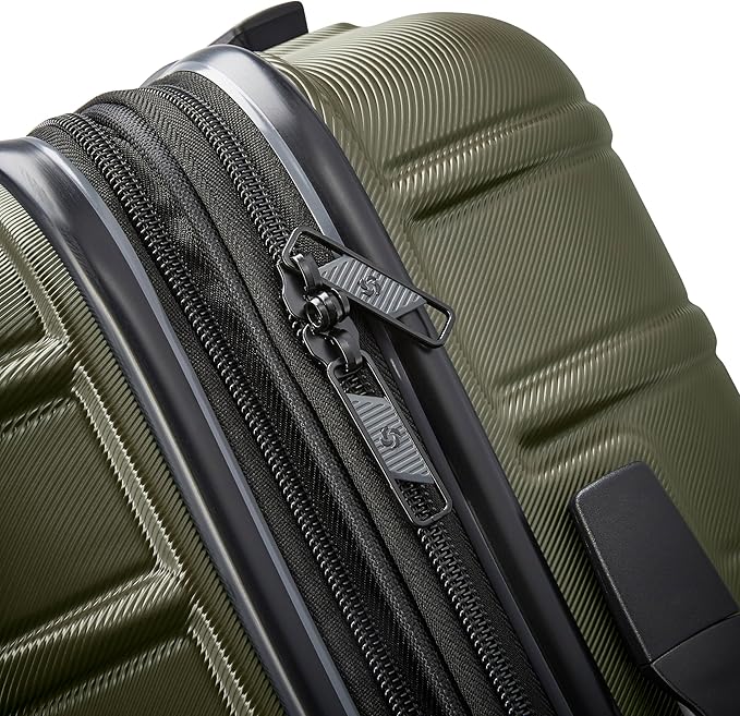 Samsonite Omni 2-2pc Hardside Luggage Set (21/28) - Carry-On & Large Checked - Spinner Wheels - Scratch Resistant Hardshell - Airline-Approved - Lightweight Expandable Polycarbonate - Vita Olive