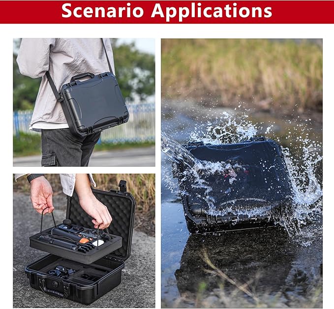 Hard Case Organizer For Gopro Hero 13/12/11/10/9/8 Media Mod/Volta/Protective Housing/Chest Mount Creator Edition/Handler Dual Battery Charger Accessories Waterproof Travel Storage Carrying Case