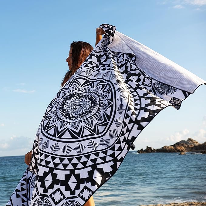Elite Trend Microfiber Beach Towel - Extra Large 78x35 Inch Sand Free Quick Dry for Travel, Swimming, Pool, Yoga, Hiking, Camping – Lightweight Fast Drying Microfiber Towel Compact for Adults