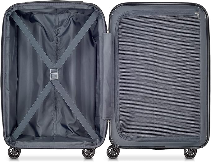Delsey Luggage Aero 2 Piece Set (21" & 25") Spinner Suitcase (Titanium)