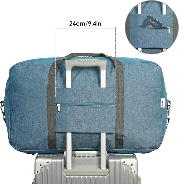 28 inch Extra Large Travel Duffel Bag Foldable Weekender Packable Lightweight Luggage Bag Overnight for Women and Men 85L (Navy Blue)