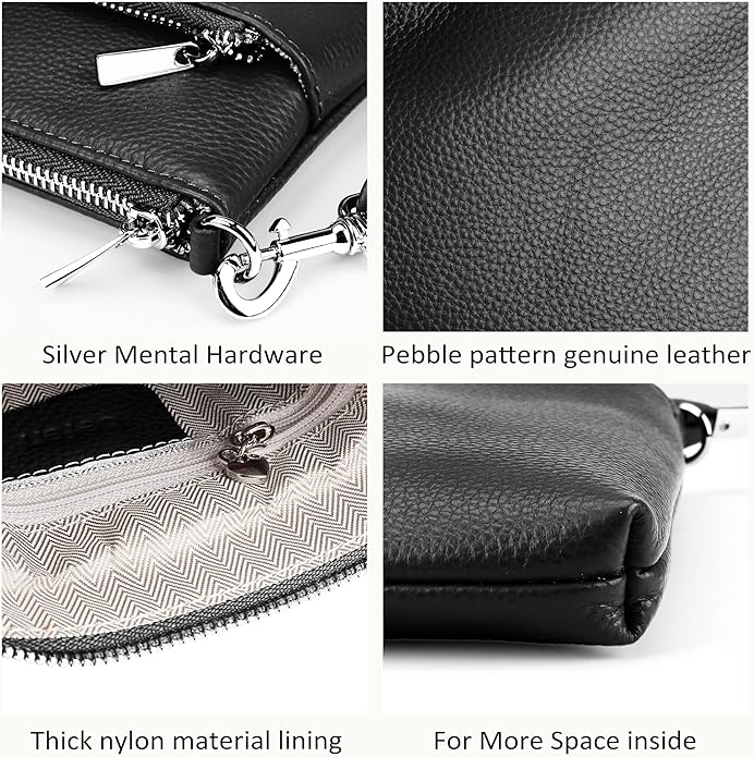 befen Genuine Leather Small Crossbody Purses for Women Travel Cross Body Bags Lightweight with Adjustable Shoulder Strap