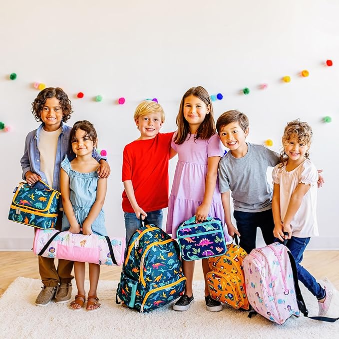 Wildkin Kids Insulated Lunch Box – Durable and Reusable for School & Travel - Blue Camo