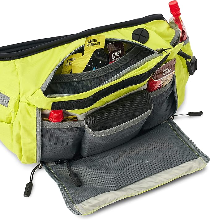 USWE Zulo Hydration Hip Pack - with Organizer and Side Pockets, Bounce Free Hip Belt (6L, Yellow)