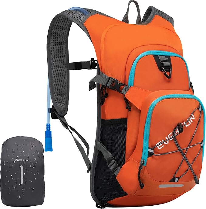 Everfun Hydration Backpack 18L with Water Bladder 2L/3L Hiking Water Backpack Women Men Hydration Pack Insulated Lightweight Day Hydropack with Storage for Hiking, Biking, Running, Festival