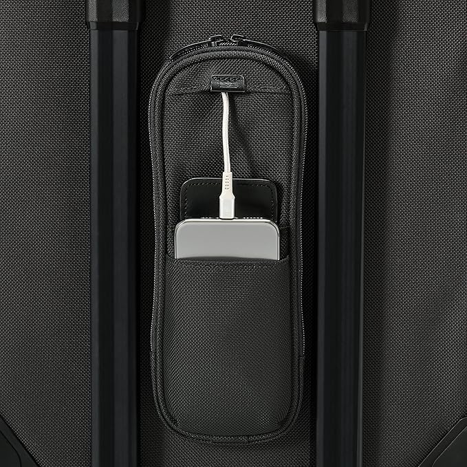 Briggs & Riley Global 21" Carry On Expandable Spinner - Luggage for International Travel, Suitcases with Wheels, Softside Rolling Bag for Men & Women, Self-Repairing Zipper- Baseline Collection, Black